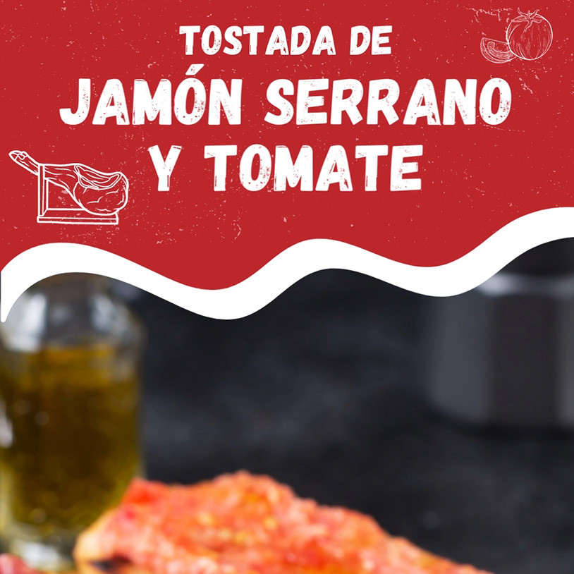 Tostada de Jamón Vertical Español