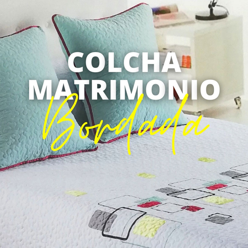 Colcha Bordada Vertical Español